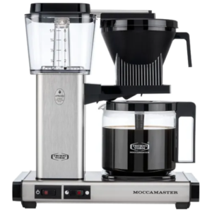 Moccamaster Automatic -kahvinkeitin, harjattu hopea